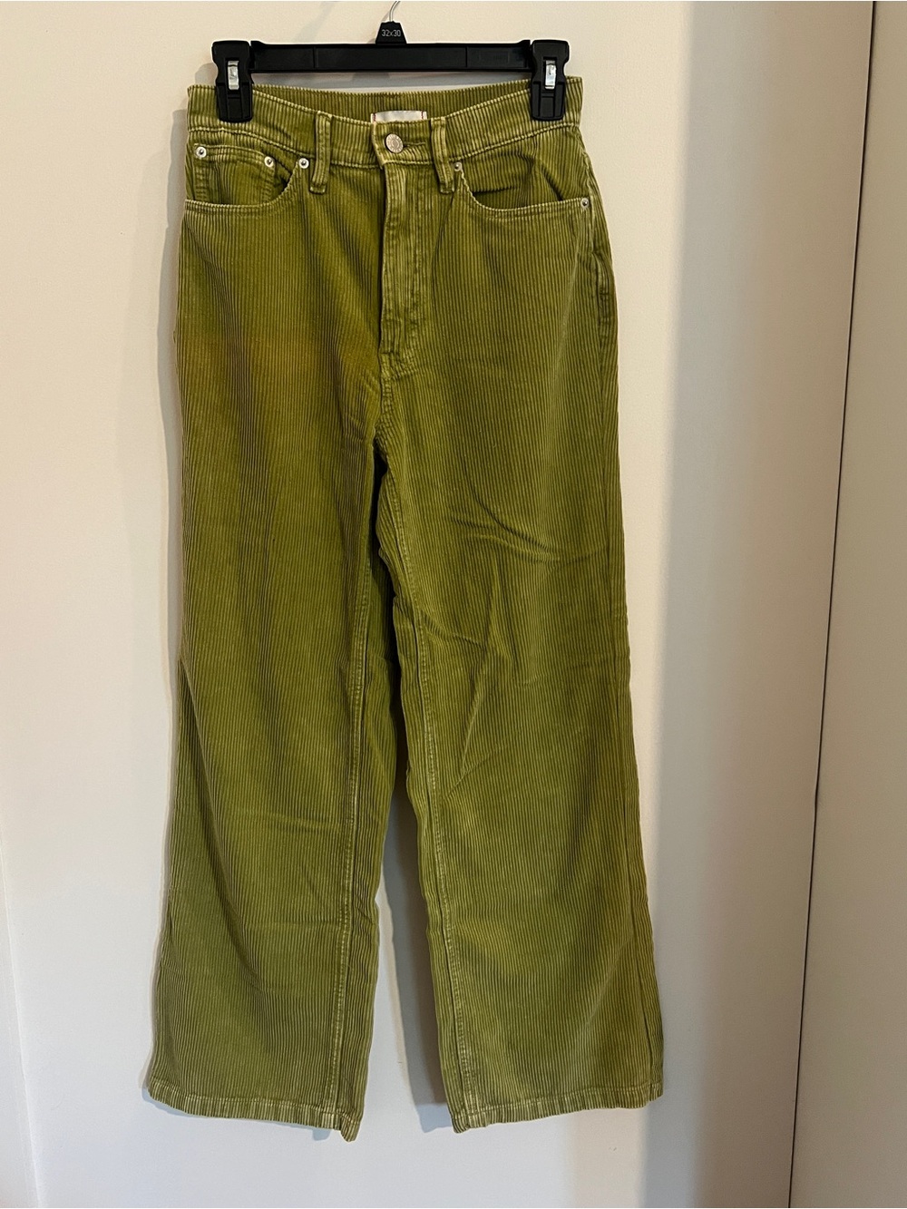 BDG Olive Green Wide-Leg Corduroy Pants